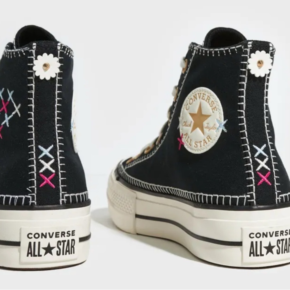 Converse Black and White Chuck Taylor High-Top Sneakers - Picture 2 of 9